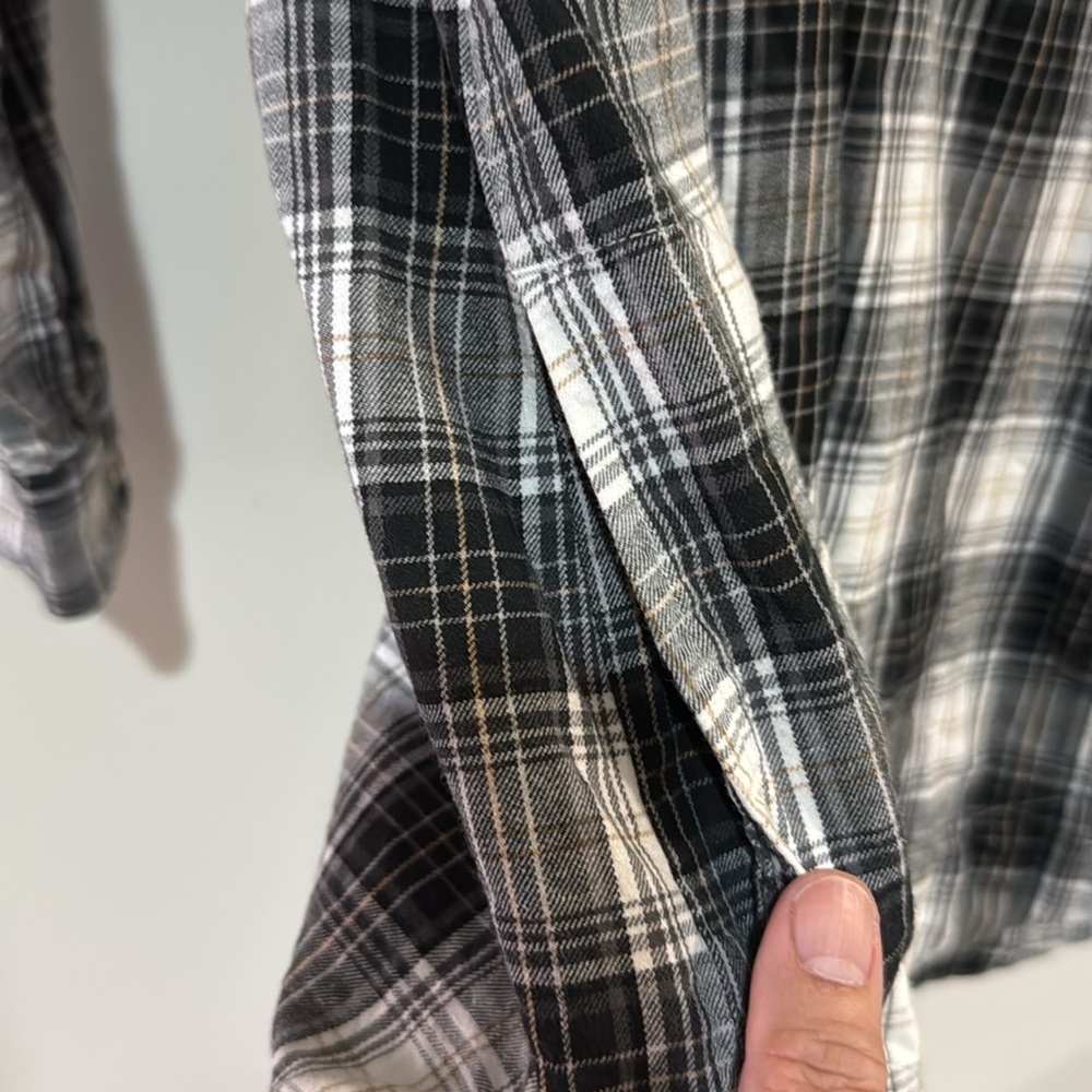 J Jill Plaid Women's Tunic long Sleeve Button up - Picture 4 of 8